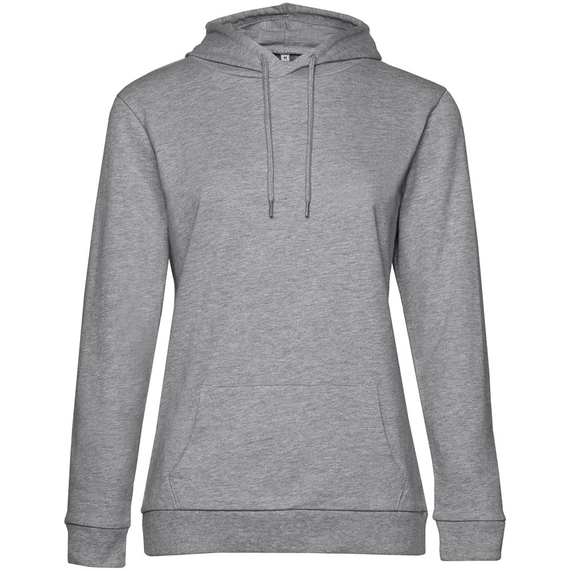 [Толстовка с капюшоном женская Hoodie, серый меланж, размер XXL]