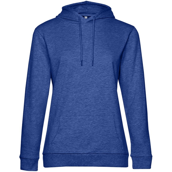[Толстовка с капюшоном женская Hoodie, ярко-синий меланж, размер M]