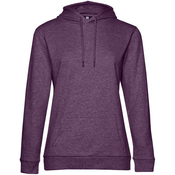 [Толстовка с капюшоном женская Hoodie, фиолетовый меланж, размер XXL]