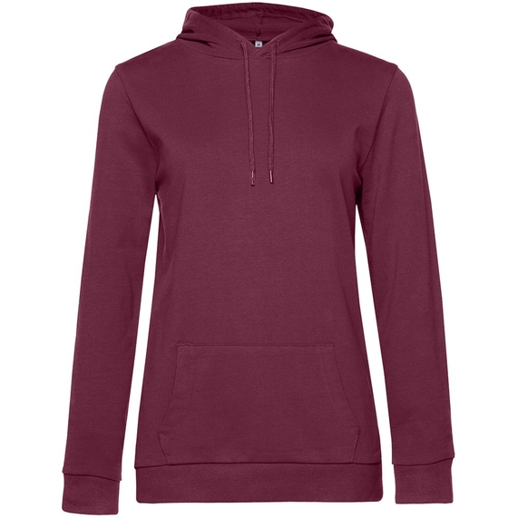 [Толстовка с капюшоном женская Hoodie, бордовая, размер M]