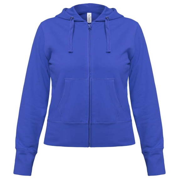 [Толстовка женская Hooded Full Zip ярко-синяя, размер M]