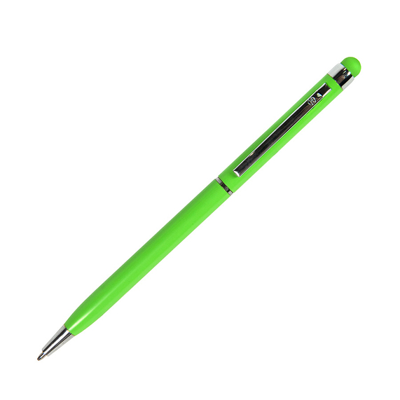 [TOUCHWRITER, ручка шариковая со стилусом для сенсорных экранов, светло-зеленый/хром, металл]