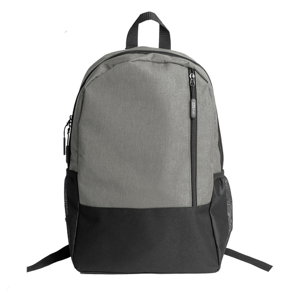 [Рюкзак водостойкий "PULL", серый/чёрный, 45 x 28 x 11 см, 100% полиэстер 300D+600D]