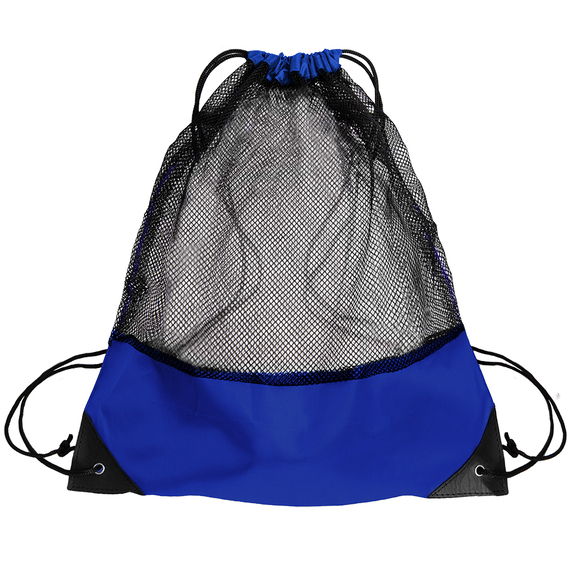 [Рюкзак мешок с укреплёнными уголками Mesh, синий, 35*41 см, полиэстер 210D]