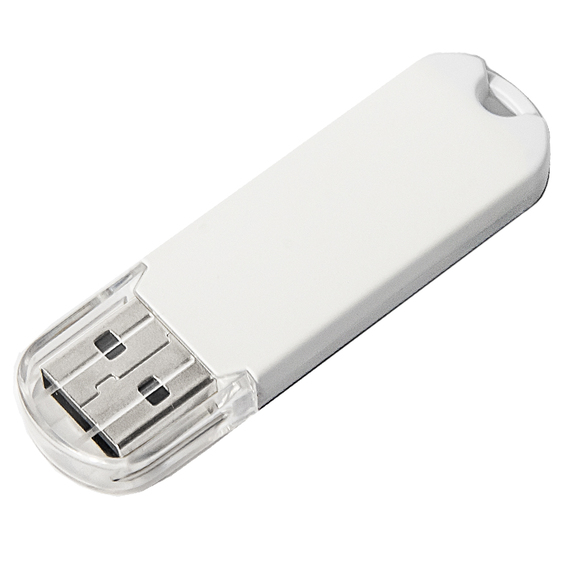 [USB flash-карта UNIVERSAL (16Гб), белая, 5,8х1,7х0,6 см, пластик]