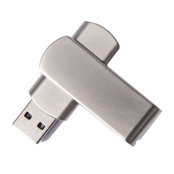 [USB flash-карта SWING METAL (16Гб), серебристая, 5,3х1,7х0,9 см, металл]