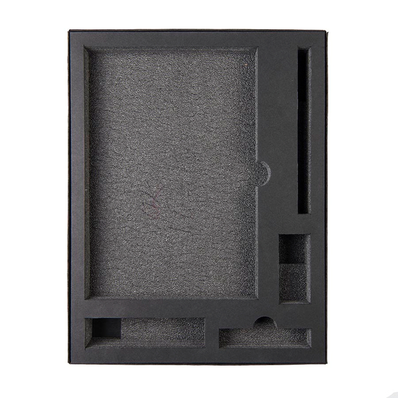 [Коробка "Tower", сливбокс, размер 20*29*4.5 см, картон черный,300 гр. ложемент изолон]