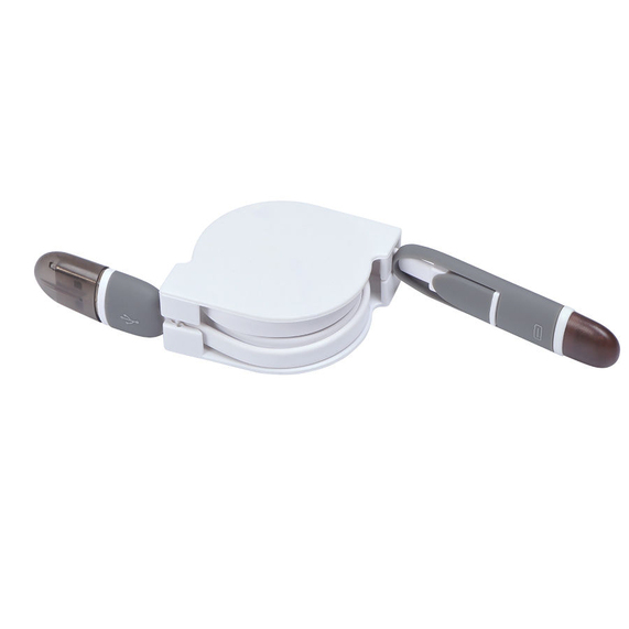 [Кабель "Spin" 2 в 1 с разъемами microUSB и lightning]