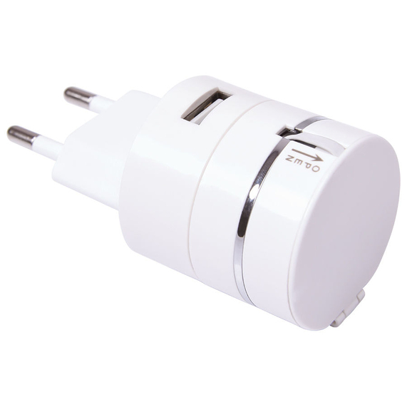 [Сетевое зарядное устройство c USB выходом и универсальным кабелем 3-в-1]