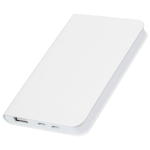 [Универсальный аккумулятор "Softi" (5000mAh),белый, 7,5х12,1х1,1см, искусственная кожа, пластик]