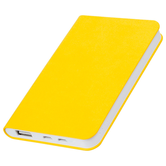 [Универсальный аккумулятор "Softi" (5000mAh),желтый, 7,5х12,1х1,1см, искусственная кожа,пласт]