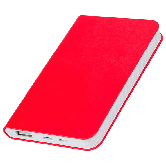 [Универсальный аккумулятор "Softi" (5000mAh),красный, 7,5х12,1х1,1см, искусственная кожа,пл]