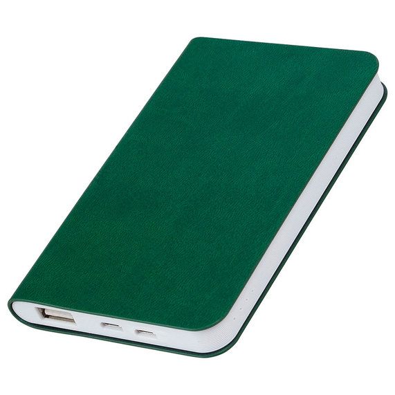 [Универсальный аккумулятор "Softi" (5000mAh),зеленый, 7,5х12,1х1,1см, искусственная кожа,пл]