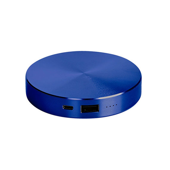 [Универсальный аккумулятор "UFO" (6000mAh) в подарочной коробке,синий, 8,6х1,5 см,металл]