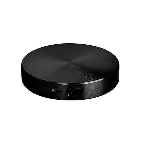 [Универсальный аккумулятор "UFO" (6000mAh) в подарочной коробке, черный,8,6х1,5 см,металл]