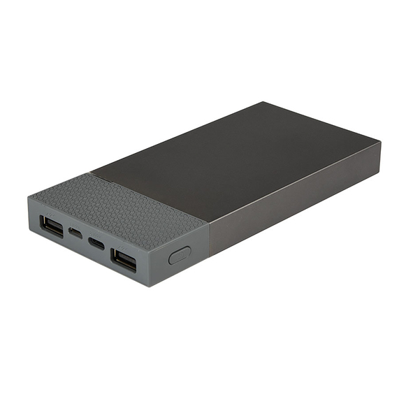 [Универсальный аккумулятор "Slim Pro" (10000mAh),серый, 13,8х6,7х1,5 см,пластик,металл]