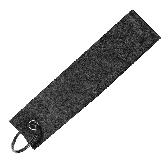 [Брелок-ремувка FELTY 12 х 3 см, темно-серый, RPET фетр]