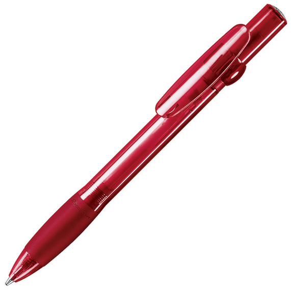 [ALLEGRA LX, ручка шариковая с грипом, прозрачный красный, пластик]