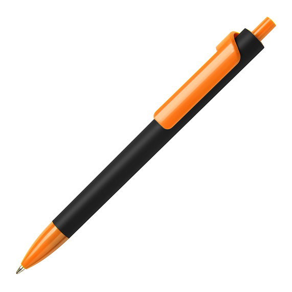 [Ручка шариковая FORTE SOFT BLACK, покрытие soft touch]
