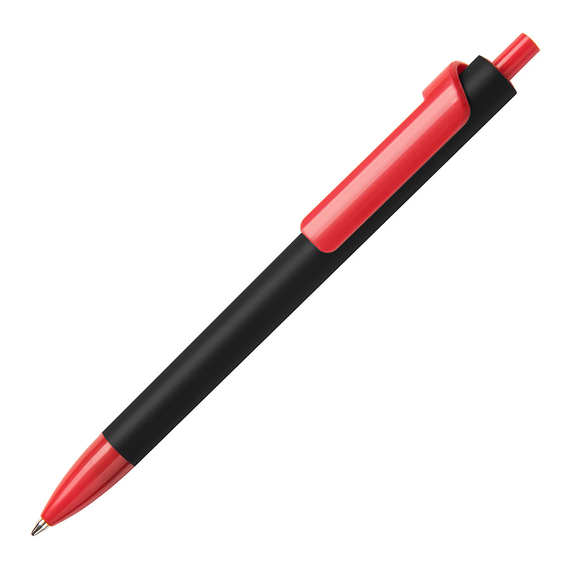 [Ручка шариковая FORTE SOFT BLACK, покрытие soft touch]