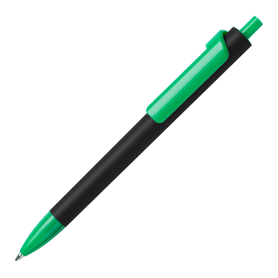 [Ручка шариковая FORTE SOFT BLACK, покрытие soft touch]