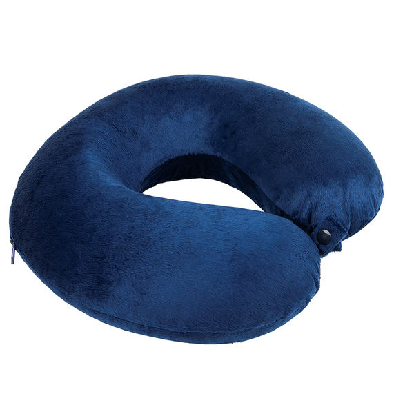 [Подушка дорожная "SOFT"; memory foam, микрофибра синий]