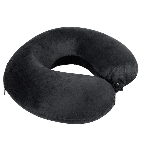 [Подушка дорожная "SOFT"; memory foam, микрофибра, черный]