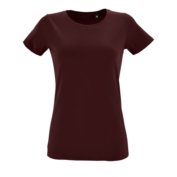 [Футболка REGENT FIT WOMEN, тёмно-бордовый, M, 100% х/б, 150 г/м2]