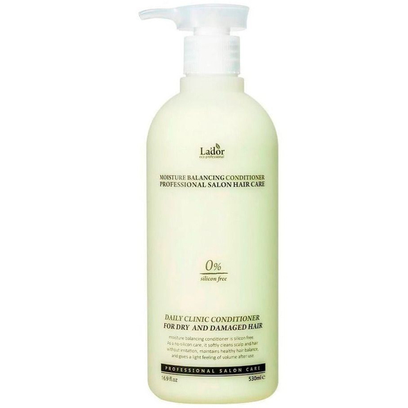 [Кондиционер для волос Lador Moisture Balancing Conditioner увлажняющий, бессиликоновый, 530 мл]