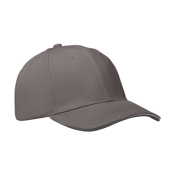 [6 panel baseball cap tемно-серый/серый]