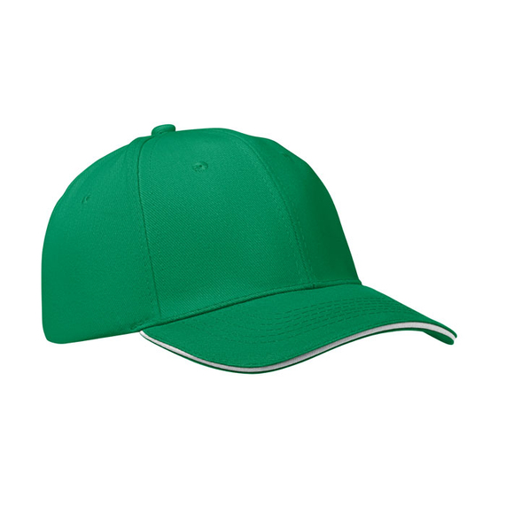 [6 panel baseball cap Зеленый цвет прерий/белый]
