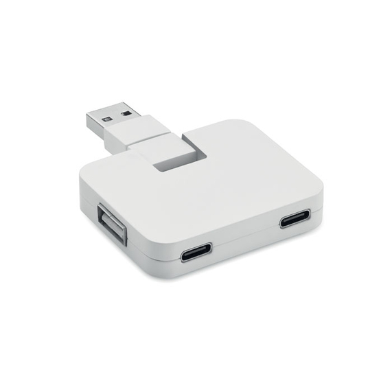 [4-портовый USB-хаб белый]