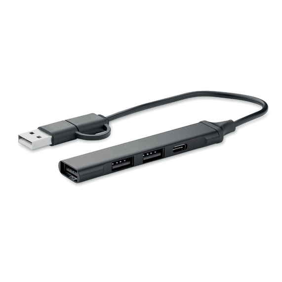 [USB разветвитель черный]