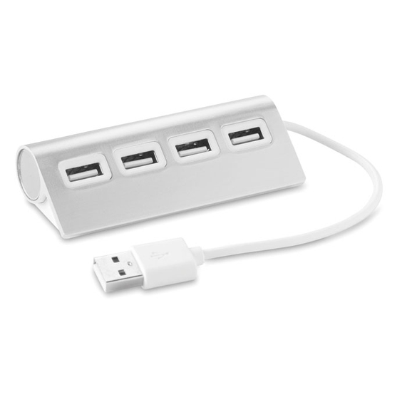 [USB хаб на 4 порта тускло-серебряный]