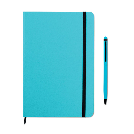 [Блокнот с ручкой бирюзовый]