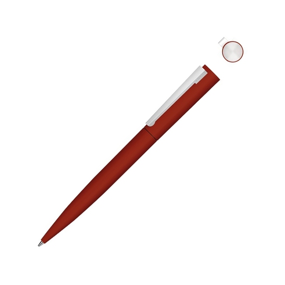 [Ручка шариковая металлическая «Brush Gum», soft-touch]
