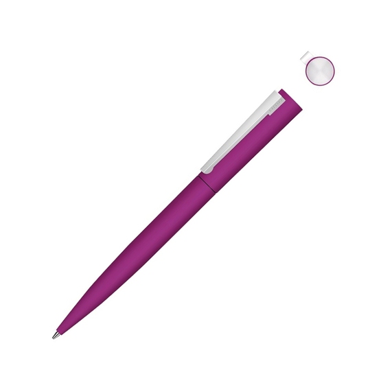 [Ручка шариковая металлическая «Brush Gum», soft-touch]