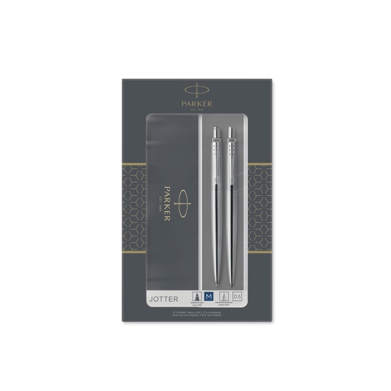 [Набор Parker «Jotter Core Stainless Steel CT» ручка шариковая, карандаш механический]