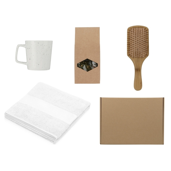 [Подарочный набор для ванны с полотенцем, расческой и кружкой]