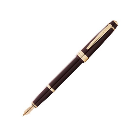[Ручка перьевая «Bailey Light Polished Burgundy Resin and Gold Tone», перо F]