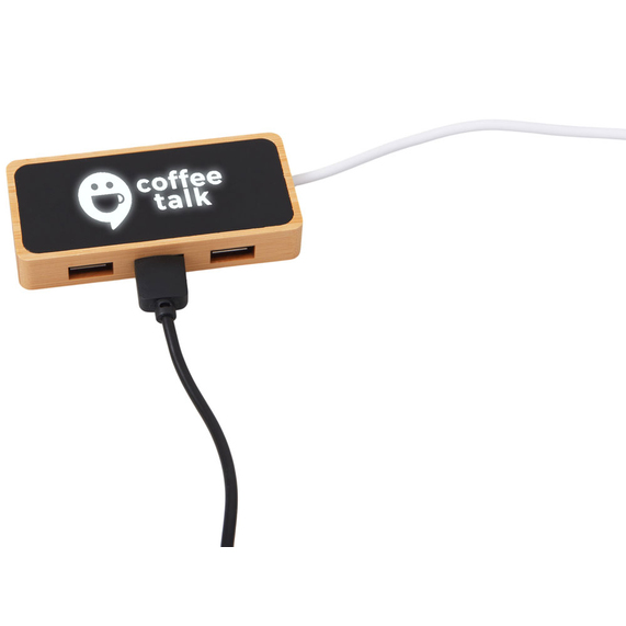 [USB хаб с подсветкой лого «Reedia S5», 3*USB, 1*Type C]
