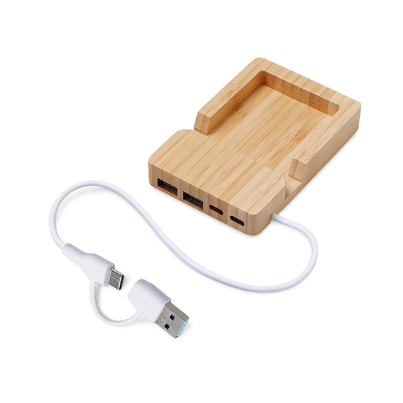 [USB-хаб «Memo», 2*USB, 2*Type C]