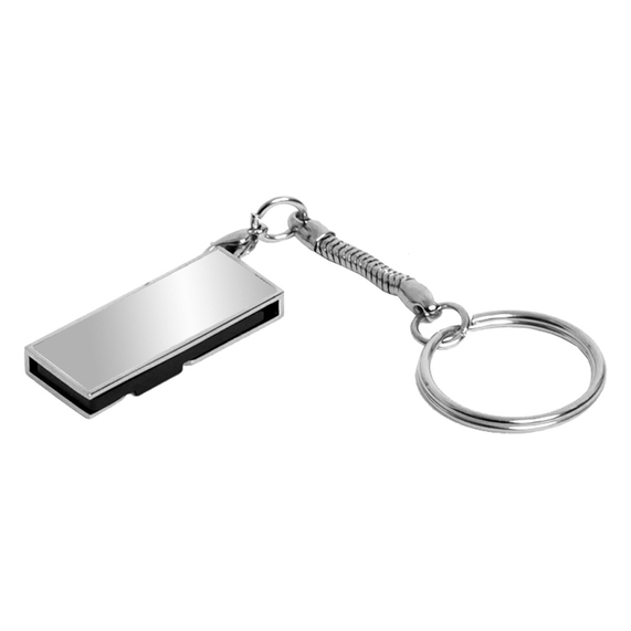 [USB 2.0- флешка на 16 Гб с поворотным механизмом и зеркальным покрытием]