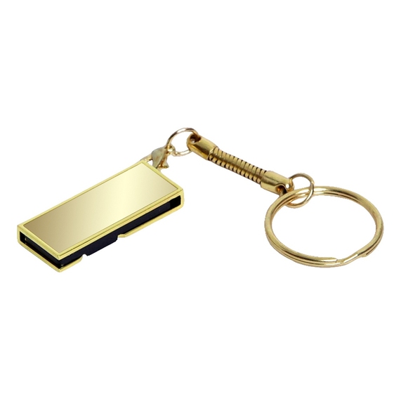 [USB 2.0- флешка на 16 Гб с поворотным механизмом и зеркальным покрытием]
