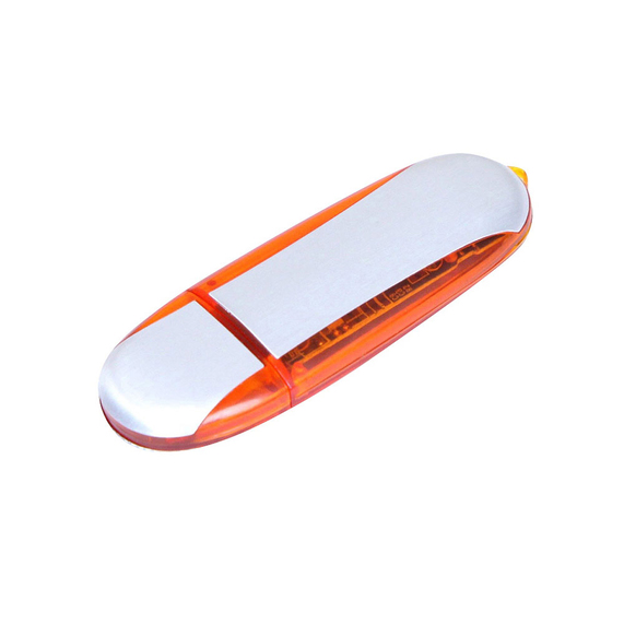 [USB 2.0- флешка промо на 4 Гб овальной формы]