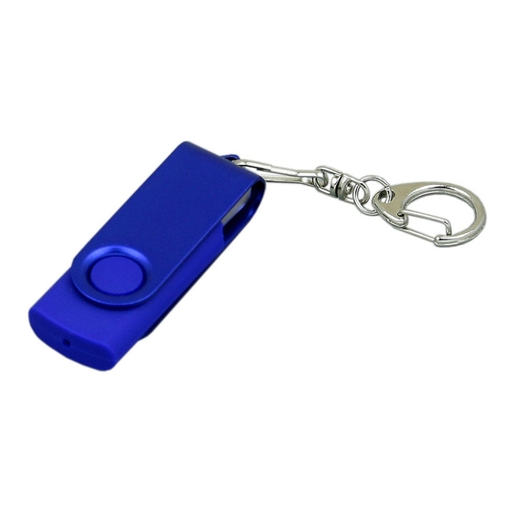 [USB 2.0- флешка промо на 32 Гб с поворотным механизмом и однотонным металлическим клипом]