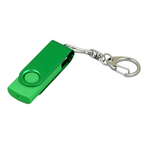 [USB 2.0- флешка промо на 32 Гб с поворотным механизмом и однотонным металлическим клипом]