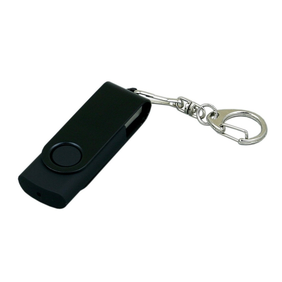[USB 2.0- флешка промо на 32 Гб с поворотным механизмом и однотонным металлическим клипом]