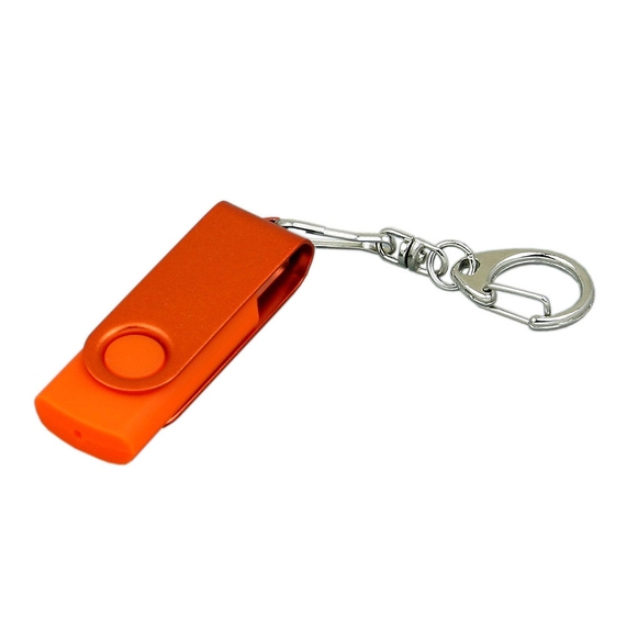 [USB 2.0- флешка промо на 32 Гб с поворотным механизмом и однотонным металлическим клипом]