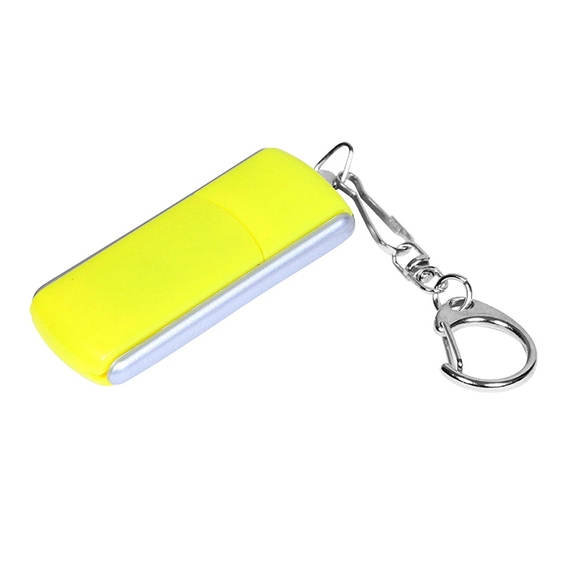 [USB 2.0- флешка промо на 16 Гб с прямоугольной формы с выдвижным механизмом]